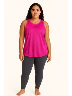 DYI Women's Tap Back Sleeveless Tank Top Fuchsia Size Small